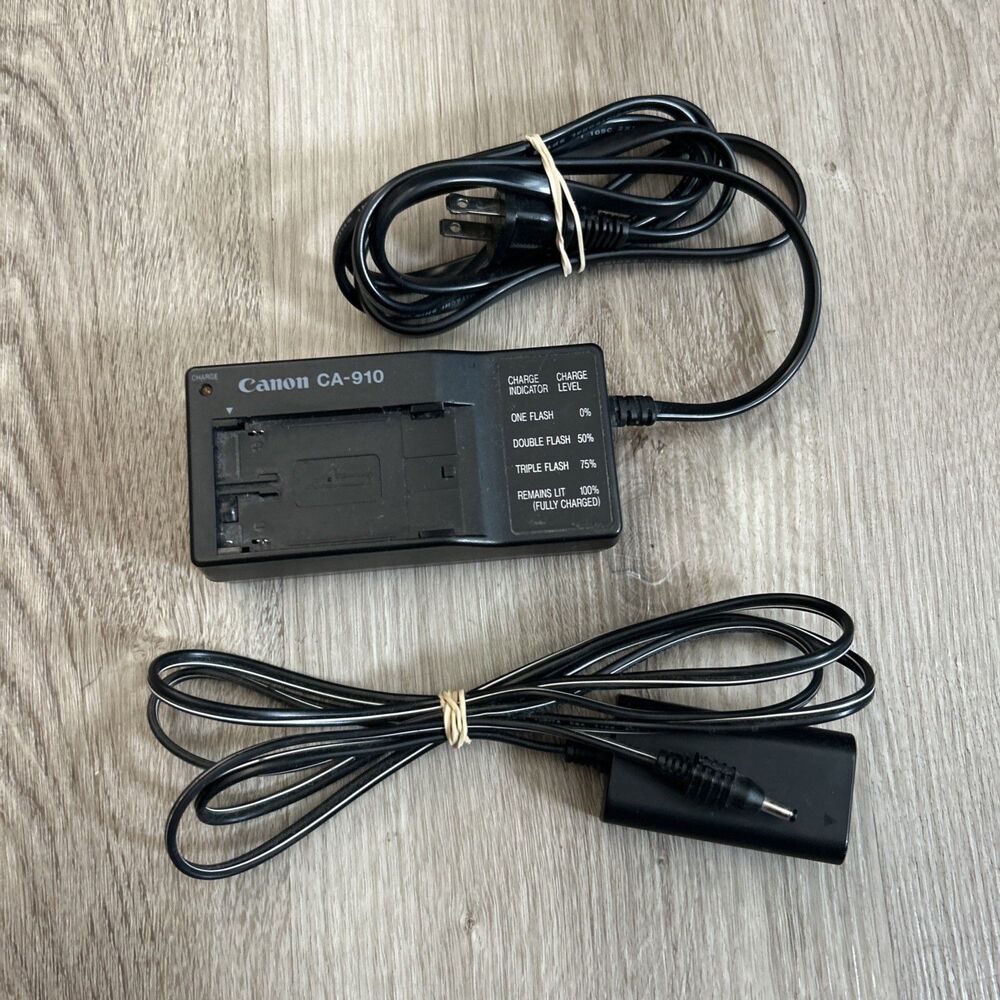 Canon CA-910 AC Adapter DC-900 Coupler XL1 XL1S XL2 Power Cord Supply Kit Tested